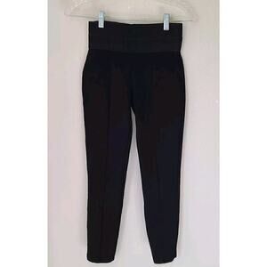 Zara Womens Stretch Jegging‎ Pants Sz Small Black Ponte Skinny Office Casual